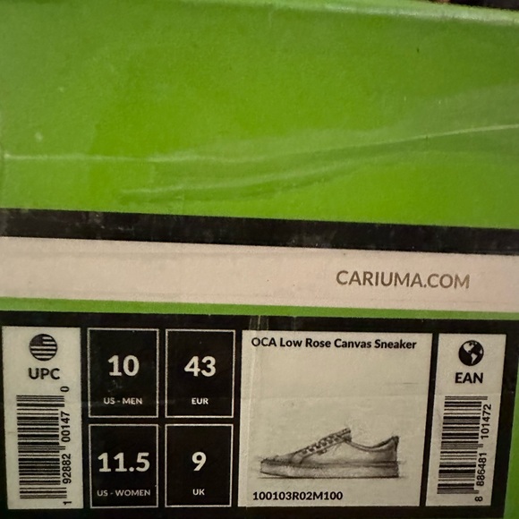 Cariuma Low Rose Canvas Women’s 11.5 Men’s 10 NEW - Picture 3 of 3